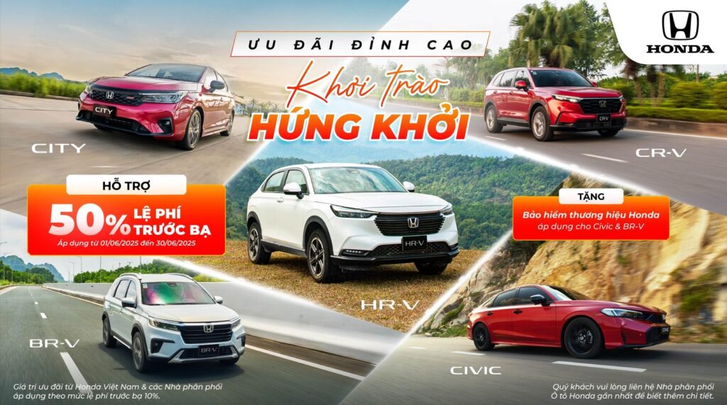 Chi Tiết Chương Trình Khuyến Mãi Honda tháng 6/2025 Chi Tiết Chương Trình Khuyến Mãi Honda tháng 6/2025