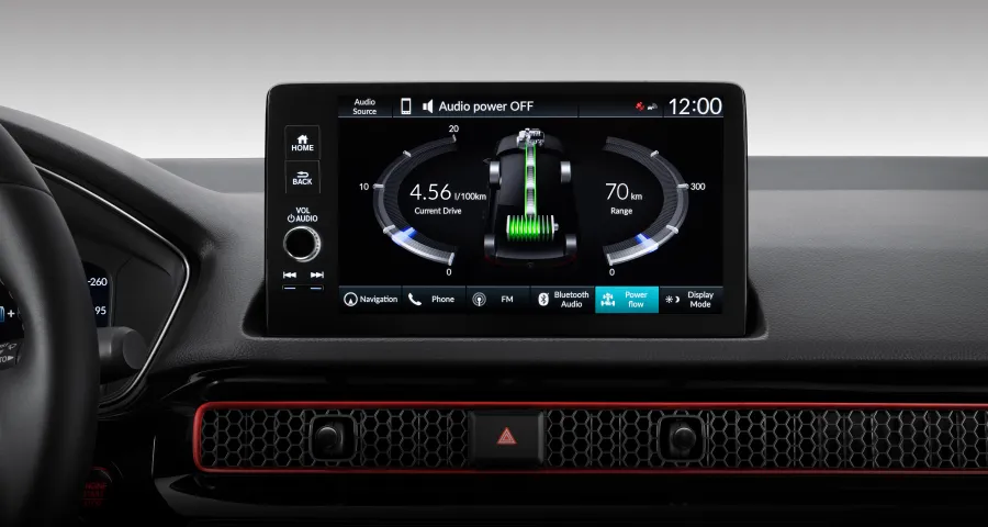 Honda CIVIC Màn hình cảm ứng 9 inch hiển thị dòng năng lượng hệ Hybrid